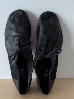Bloch Black Leather Lace-Up Jazz Dance Shoes